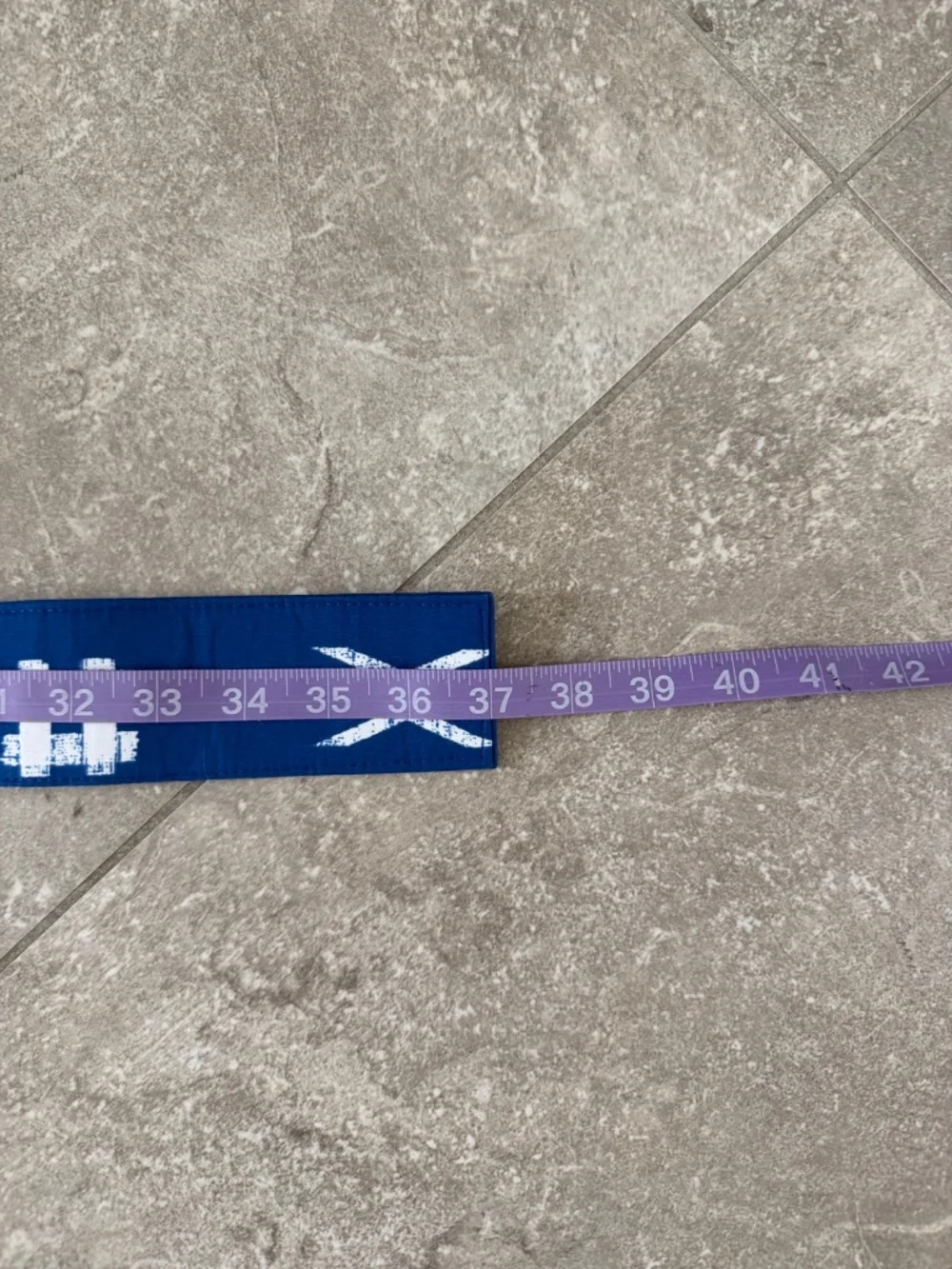 Vintage Samantha Sung Wide Canvas Waist Belt Gorgeous Blue White Sz 4 37